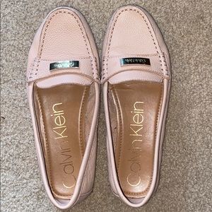 Calvin Klein light pink loafers